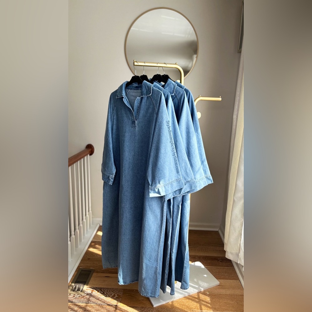 Denim Maxi Dress Abaya modest dress Muslim Abaya Dress